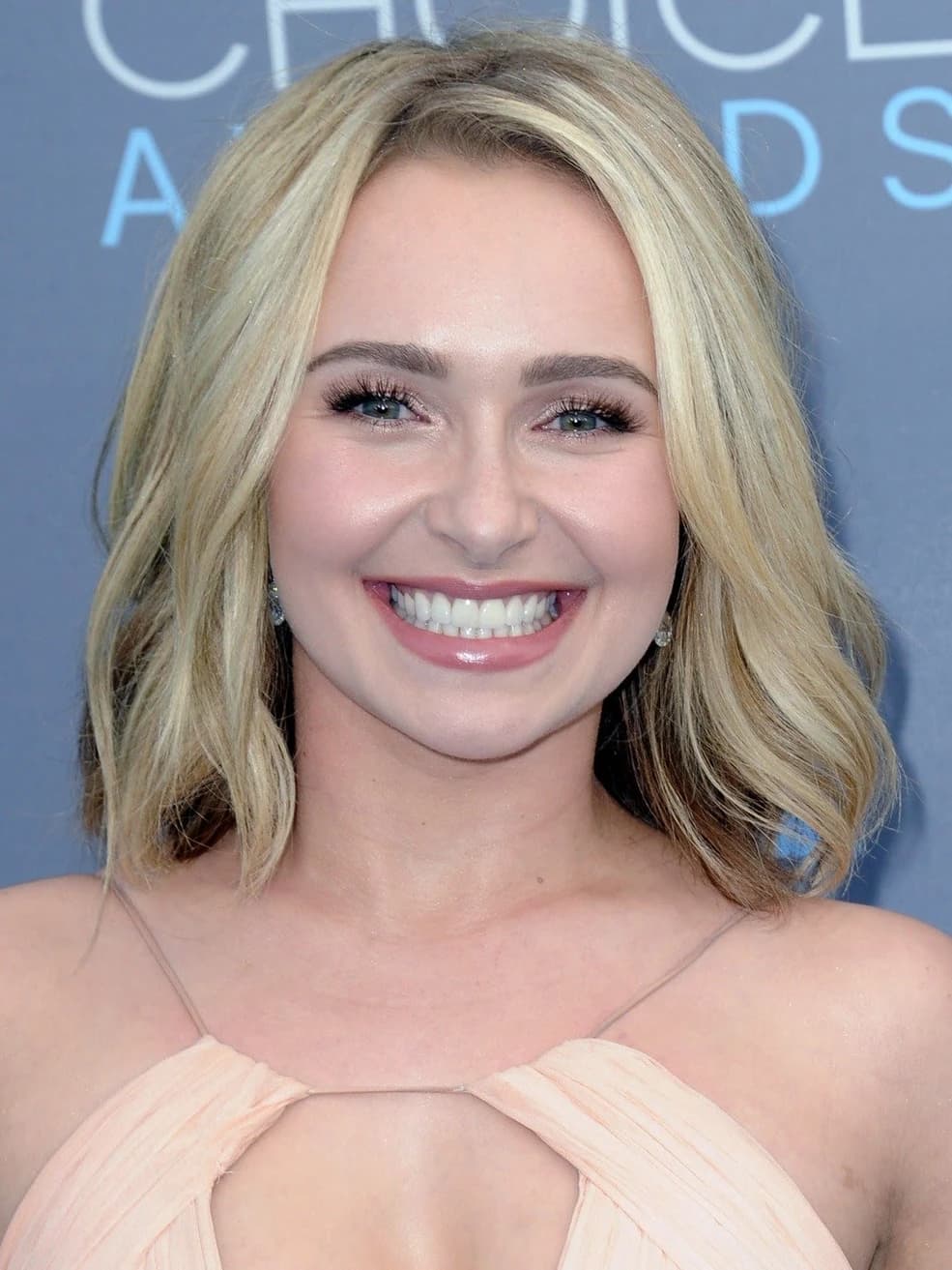 Hayden Panettiere smiling at a red carpet event.