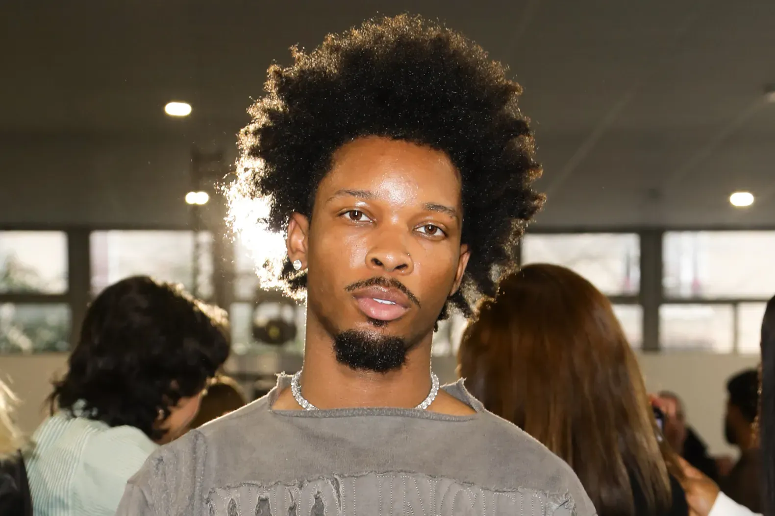 David Anthony Burke, the musician known as D4vd, photographed at a public appearance.